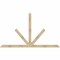 Ekena Millwork Saratoga Rough Sawn Timber Gable Bracket, Douglas Fir, 96"W x 56"H x 4"D x 4"F, 14/12 Pitch GBW096X56X0404SAR00RDF - alternate 1